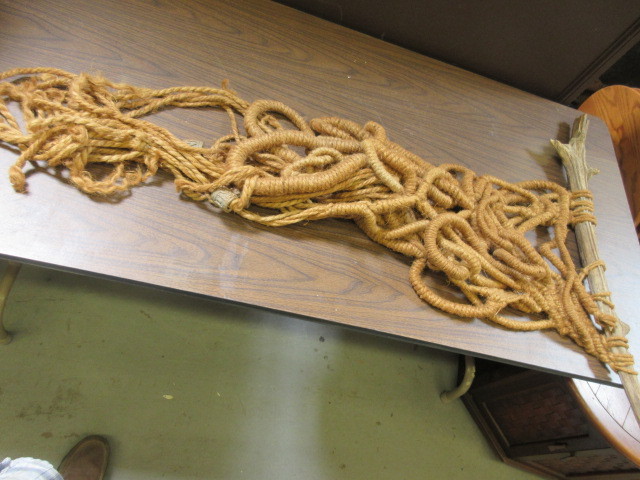 lot 158 image: WOVEN ROPE WALL HANGING