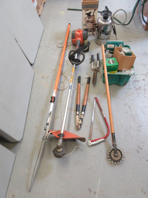 lot 175 image: TRIMMERS, SPRAYER AND MORE
