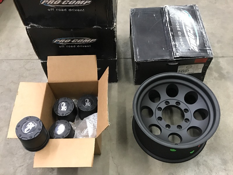 lot 3 image: Set Of (4) New ProComp 8-Lug Wheels...