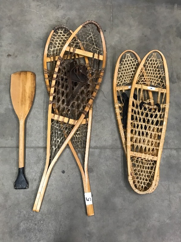 lot 5 image: Lot Of (2) Wall-Hanger Snow Shoe Se...
