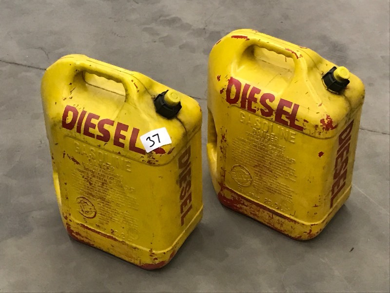 lot 37 image: (2) 5-Gallon Diesel Fuel Cans ...