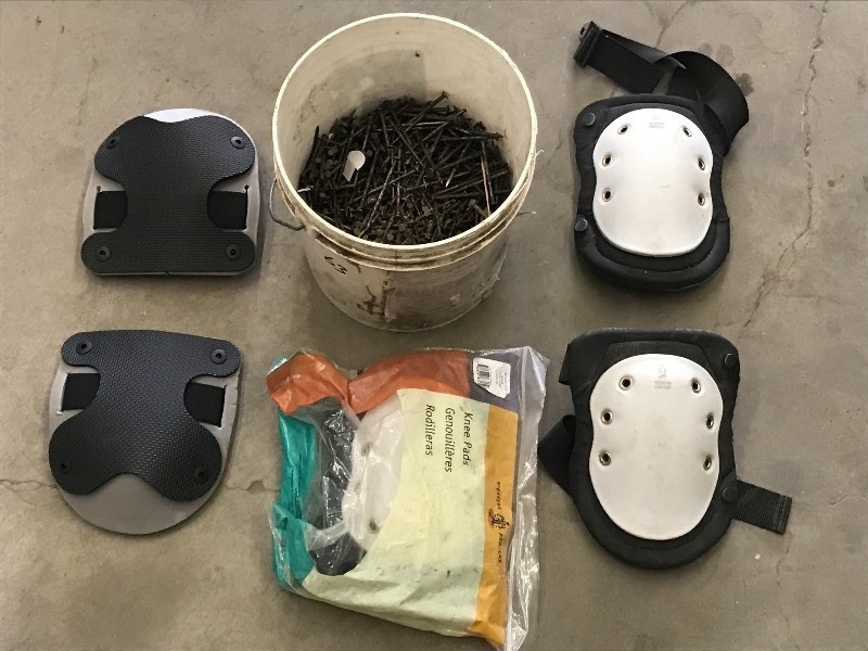 lot 63 image: (3) Pairs Of Knee Pads & (1) Bucket...
