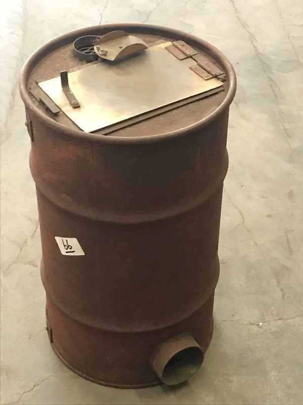 lot 66 image: 15x25 Steel Barrel Wood Stove ...