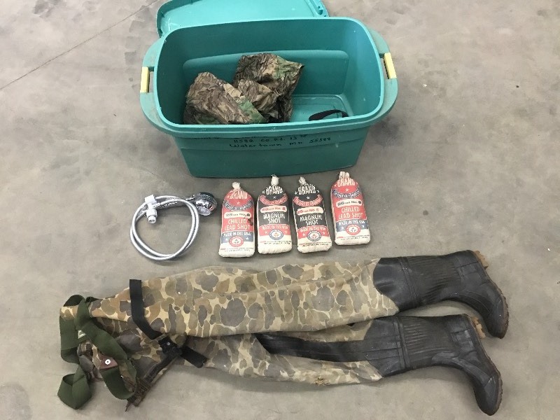 lot 75 image: Tote Of Size 11 Waders, New Shower...