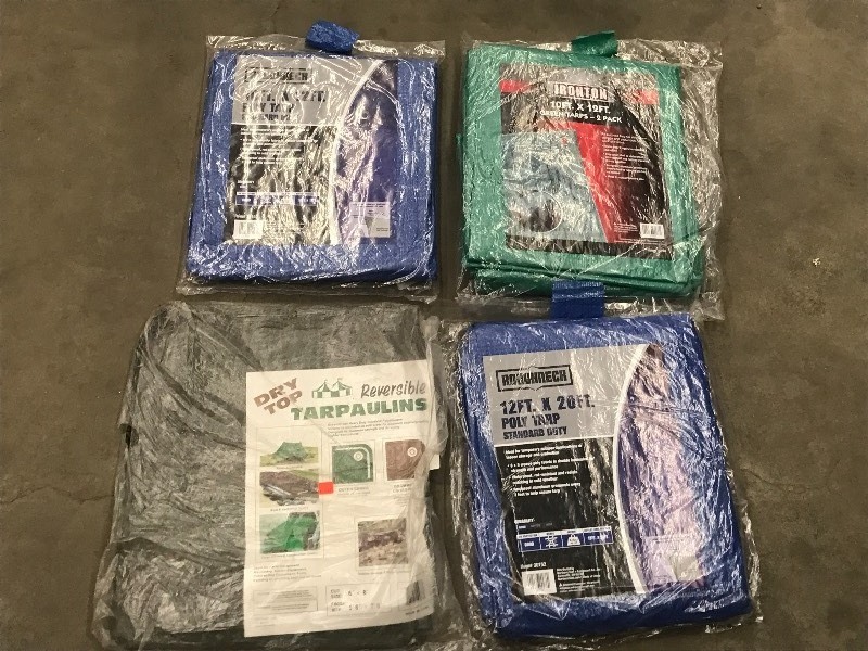 lot 82 image: Lot Of New Poly Tarps (3) 10x12 ...