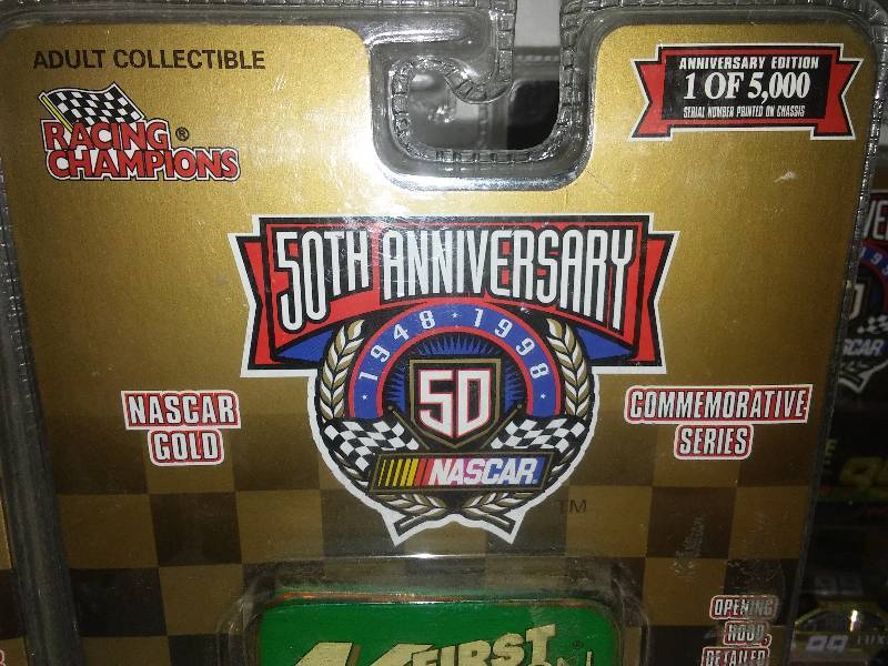 8 Racing Champions 50th Anniversary NASCAR, gold-plated ...