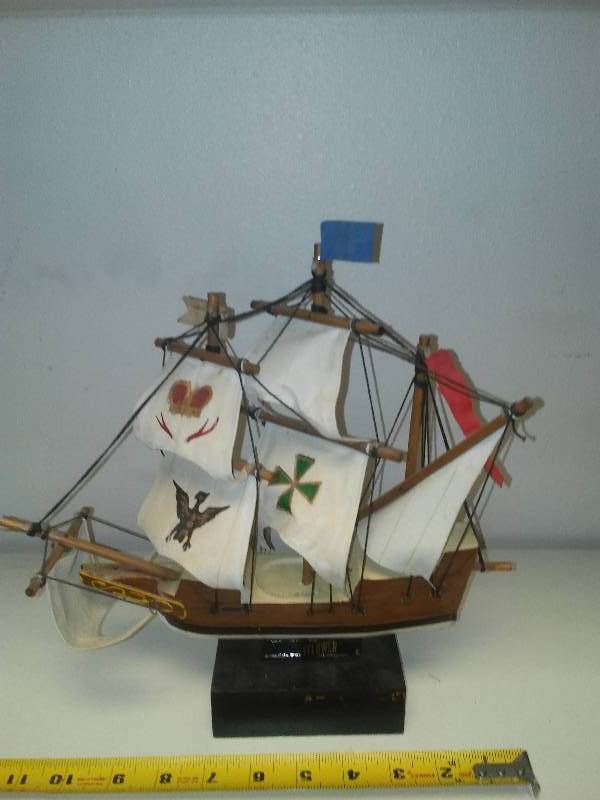 lot 76 image: Mayflower wooden sailboat