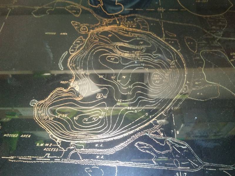 lot 114 image: 1963 aerial topographic foil of scalp Lake, Lake 7