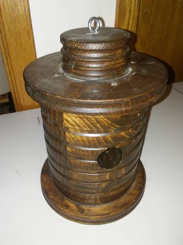 lot 136 image: Handmade all wood birdhouse