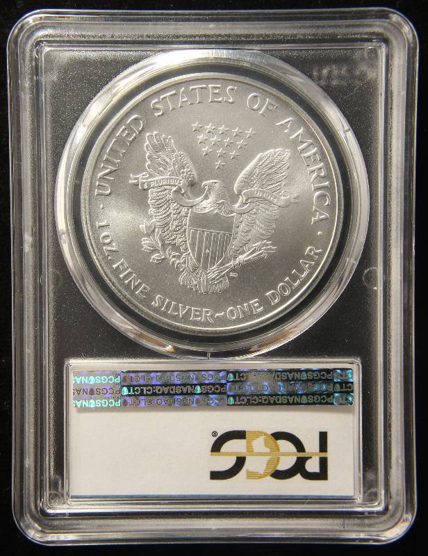 2002 AMERICAN SILVER EAGLE 1 TROY OZ. .999 FINE SILVER MS69 PCGS