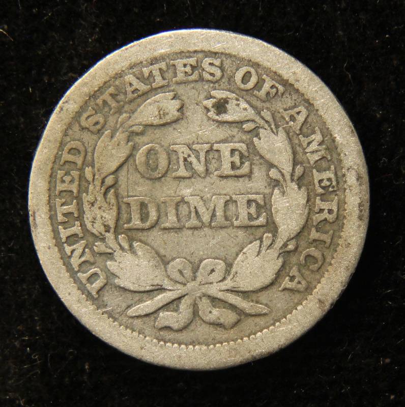 1857 US SEATED LIBERTY SILVER DIME