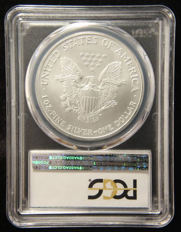 2005 AMERICAN SILVER EAGLE 1 TROY OZ. .999 FINE SILVER MS69 PCGS