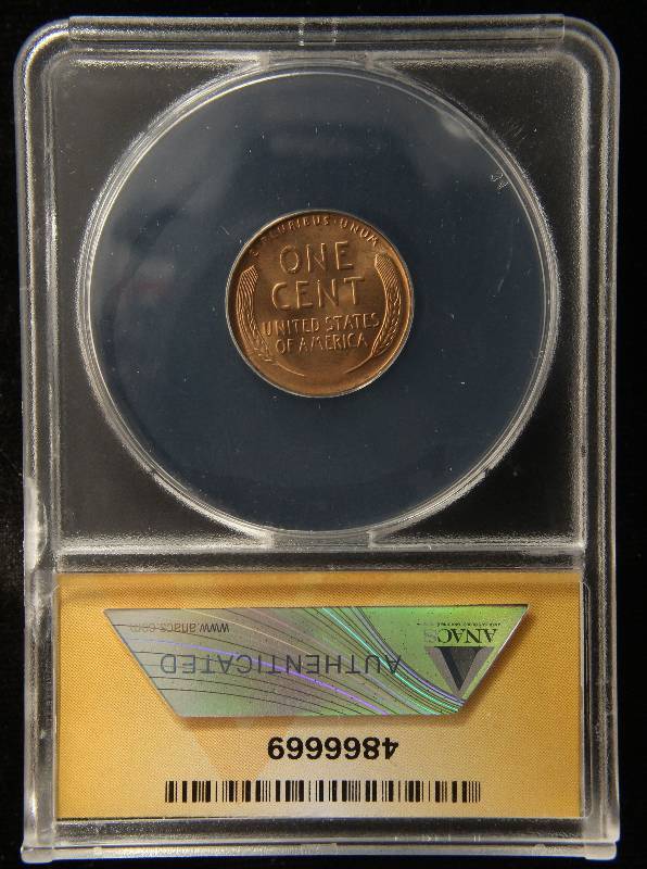 1940 US WHEAT CENT MS65RED ANACS