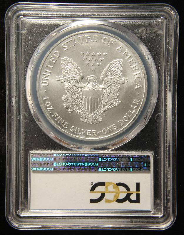2001 AMERICAN SILVER EAGLE 1 TROY OZ. .999 FINE SILVER MS69 PCGS