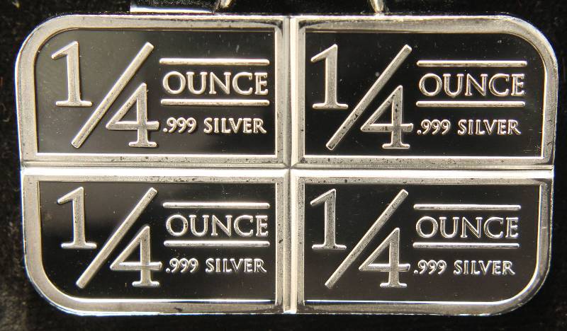 1 TROY OZ. .999 FINE SILVER BAR STAGECOACH CRACKER (14oz X 4)