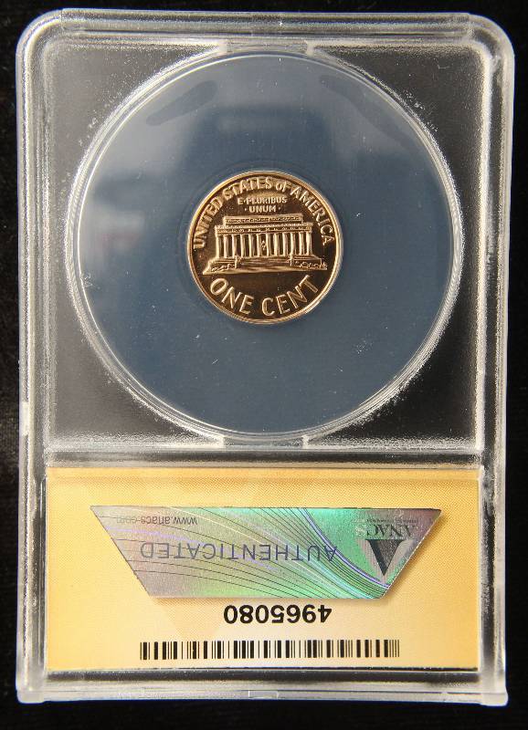 1960 LARGE DATE PROOF US LINCOLN MEMORIAL CENT PF67 RED ANACS
