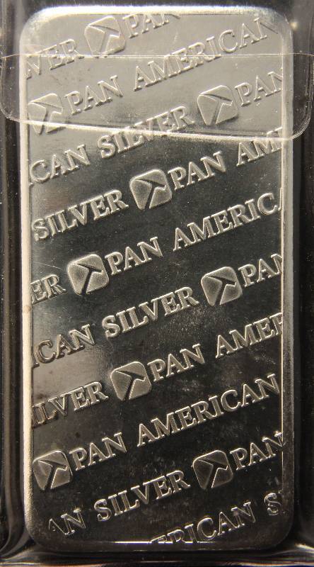 10 TROY Oz. .999 FINE SILVER BAR VINTAGE PAN AMERICAN SILVER CORP.