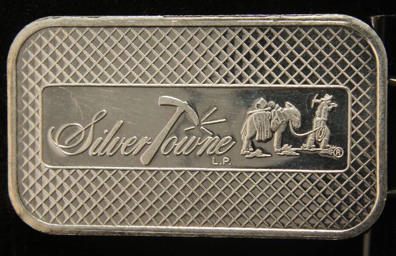 1 TROY OZ. .999 FINE SILVER BAR PROSPECTOR BY SILVERTOWNE