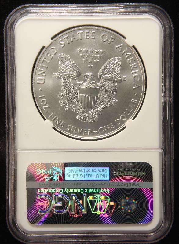 2017 AMERICAN SILVER EAGLE 1 TROY OZ. .999 FINE SILVER MS70 NGC