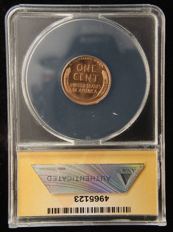 1958-D US WHEAT CENT MS65RED ANACS