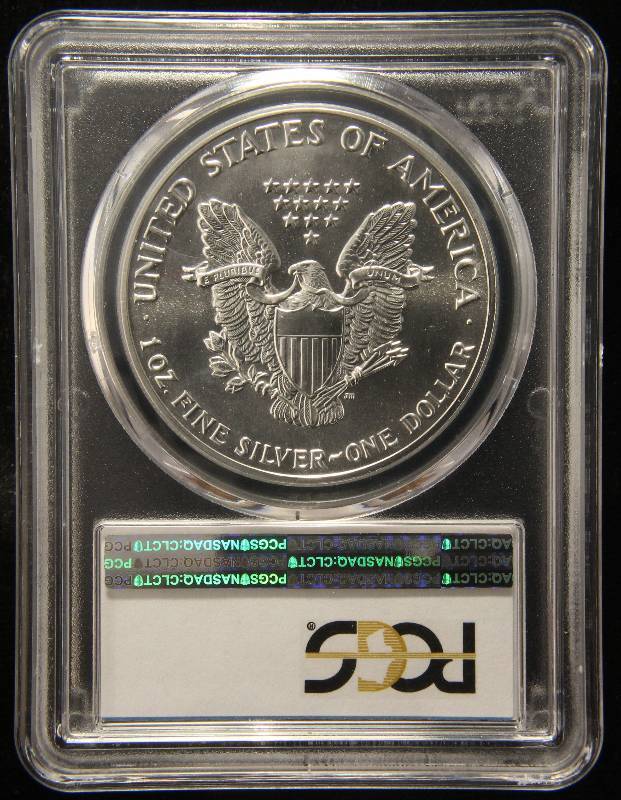 1989 AMERICAN SILVER EAGLE 1 TROY OZ. .999 FINE SILVER MS69 PCGS