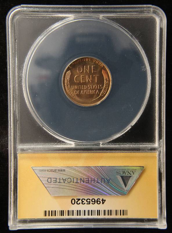 1940-S US WHEAT CENT MS65RED ANACS