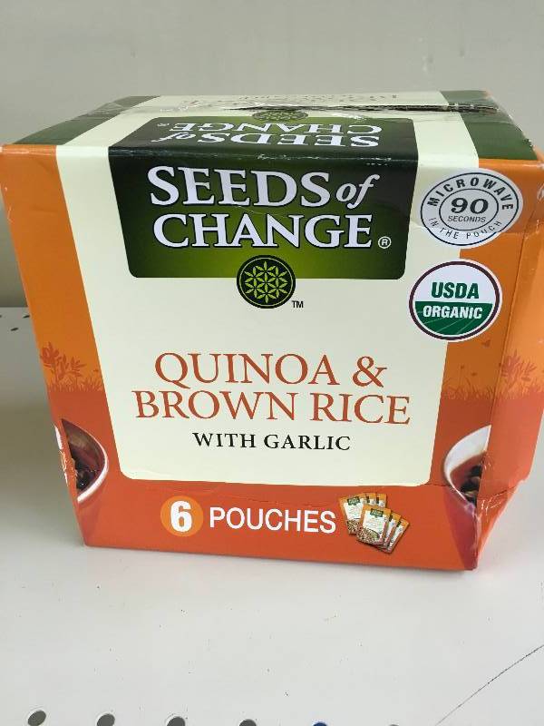 lot 10 image: ORG QUINOA BR RICE 68.5Z, RETAIL $10.99