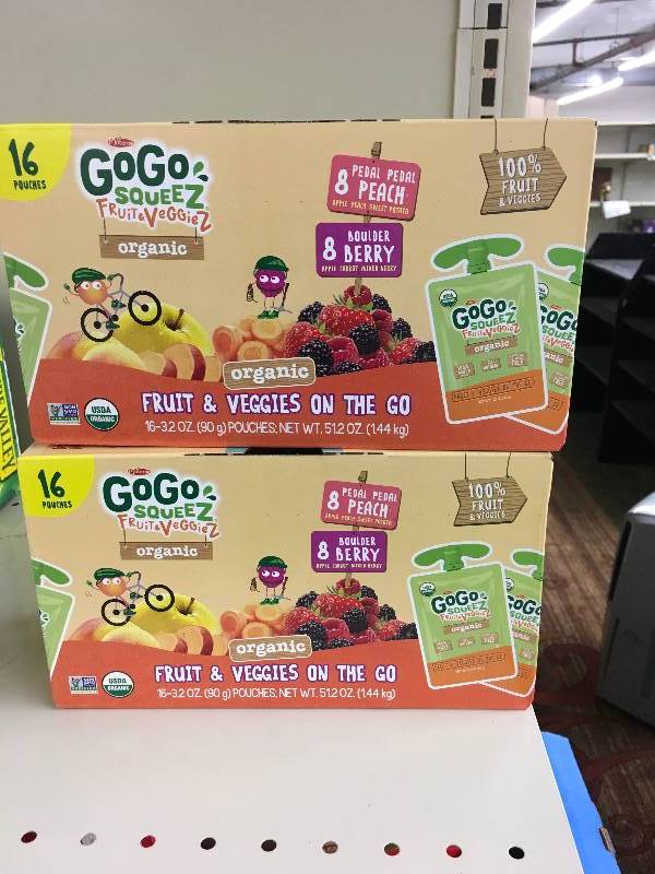 lot 5 image: TWO (2) GOGO ORG FRTVEG 163.2Z, RETAIL $9.79 EACH