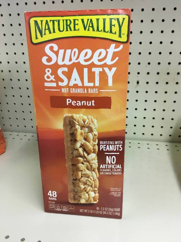 lot 36 image: NATURE VALLEY NV SWTSLT PNUT BAR 48CT, RETAIL $11.99
