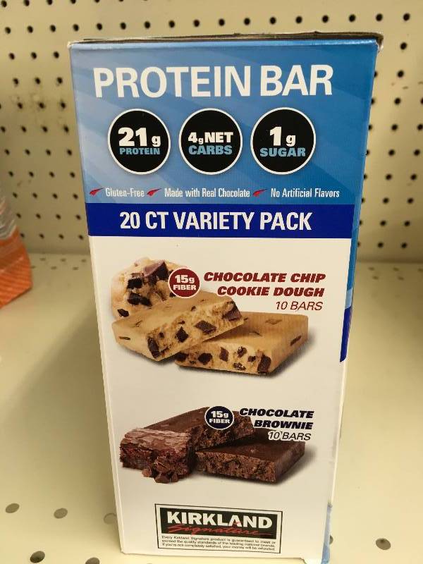 lot 37 image: KS PROTEIN BAR 20CT2.12Z, RETAIL $17.99