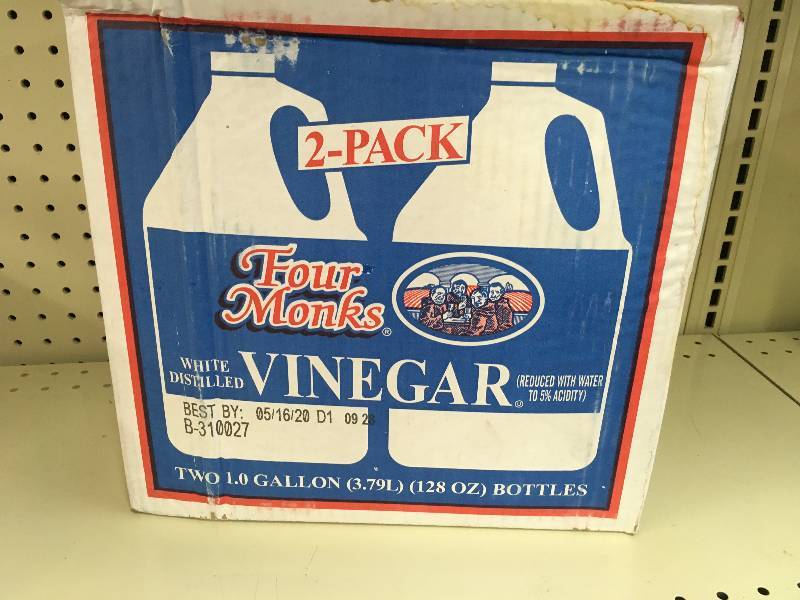 lot 53 image: Two Boxes of Four Monks Vinegar 21GAL, Retail $8.78