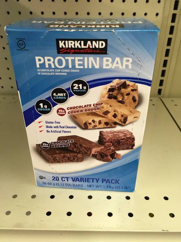 lot 55 image: Kirkland Signature Protein Bars, Retail $17.99