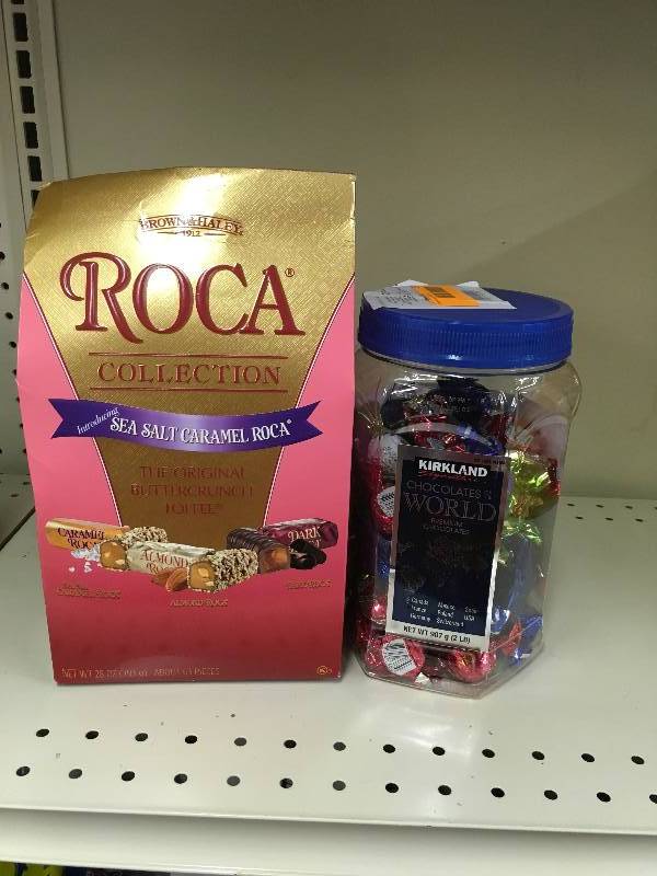 lot 58 image: Kirkland Signature Chocolate of The World 32 Oz. & Roca Collection 3 Variety, Retail $19.78