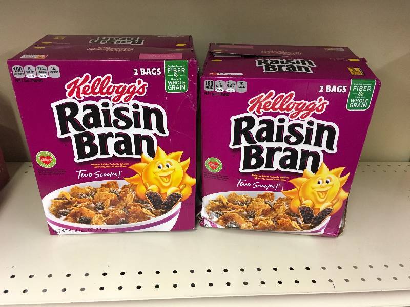lot 59 image: Kellogs Raisin Bran, Retail $16.78