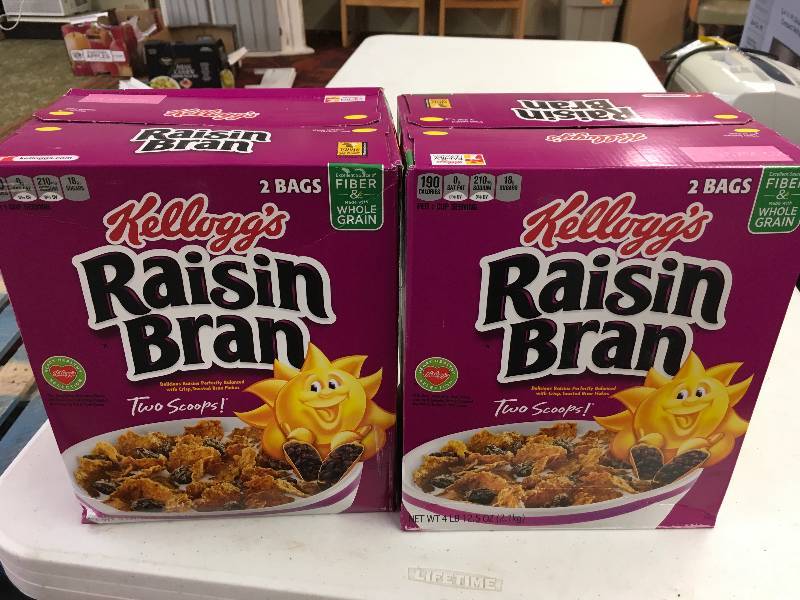 lot 70 image: Kellogs Raisin Bran, Retail $16.78
