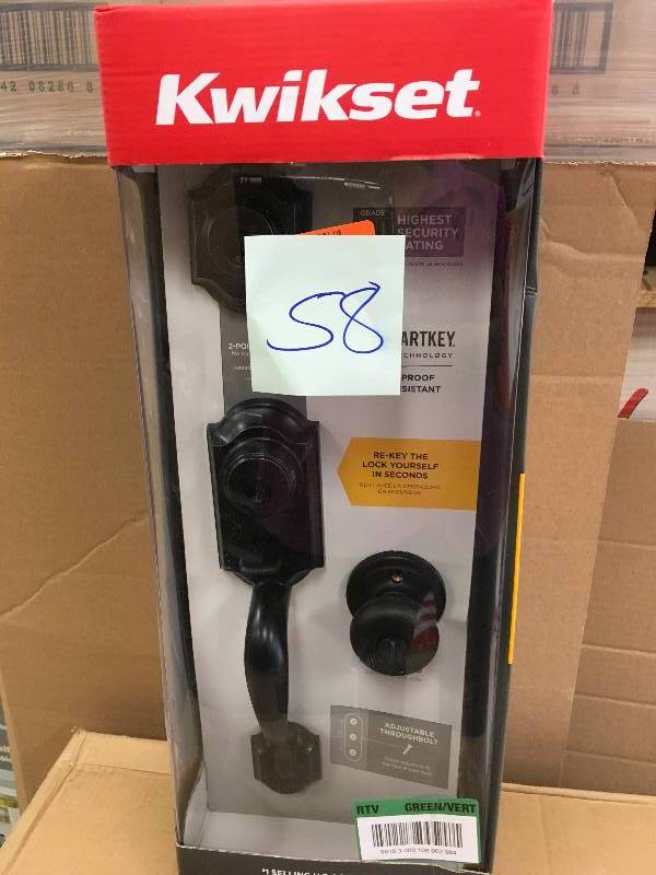 Kwikset Montara Venetian Bronze Single Cylinder Door Handleset with Juno Entry Knob featuring SmartKey