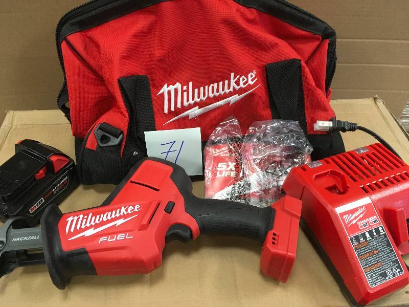 Milwakee M18 FUEL 18-Volt Lithium-Ion Brushless Cordless HACKZALL Reciprocating Saw Kit W(1) 5.0Ah Batteries, Charger & Tool Bag