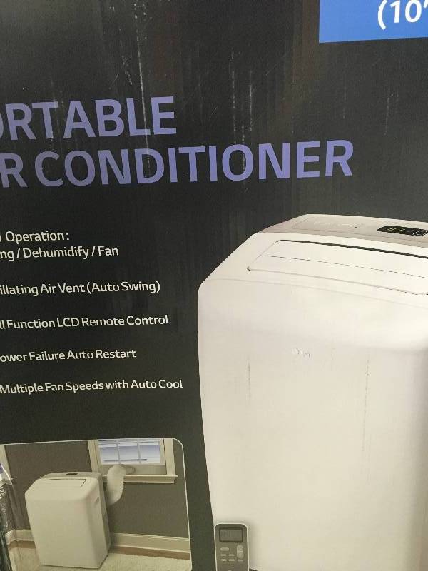 Lg 8,000 BTU (5,500 BTU,DOE), 115-Volt Portable AC whit LCD Remote in White