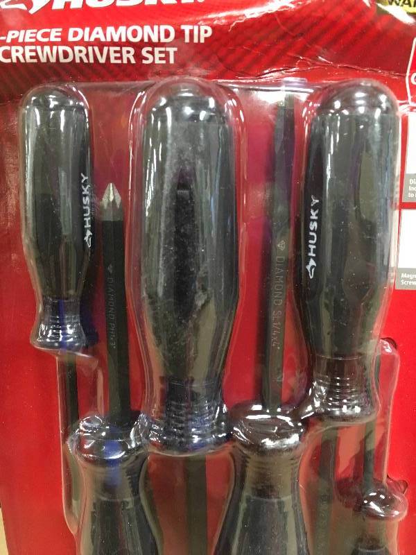 Husky Diamond Tip Magnetic Screwdriver Set 6-Piece