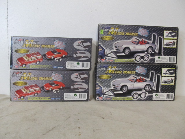 lot 32 image: Lot of MINT IN BOX Diecast Metal Trailers