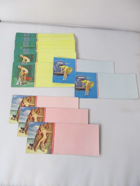 lot 112 image: Original Vintage NOS Unused PINUP Advertising CalendarsBlotters