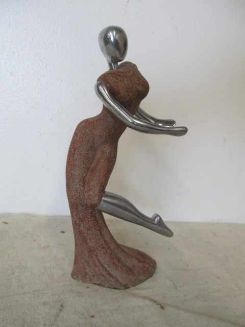 lot 120 image: Nice Figural Metal Wine Bottle Holder