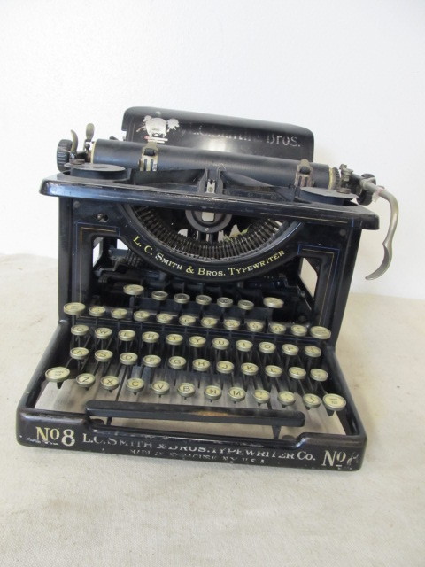 lot 93 image: Antique LC Smith Typewriter