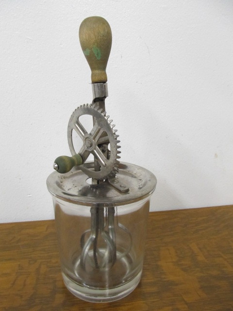 lot 82 image: Vintage A&ampJ Glass Beater Jar