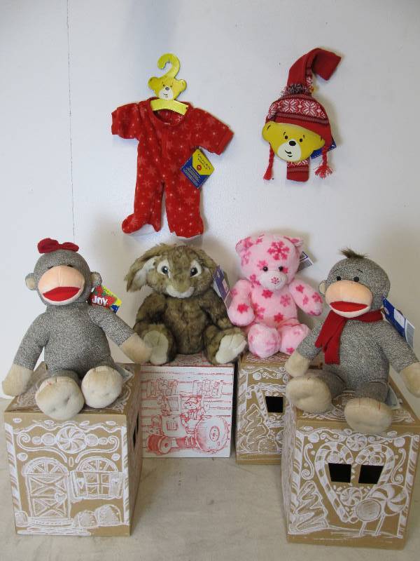 lot 55 image: Lot of Brand New BUILD-A-BEAR Plush Animals wBoxes