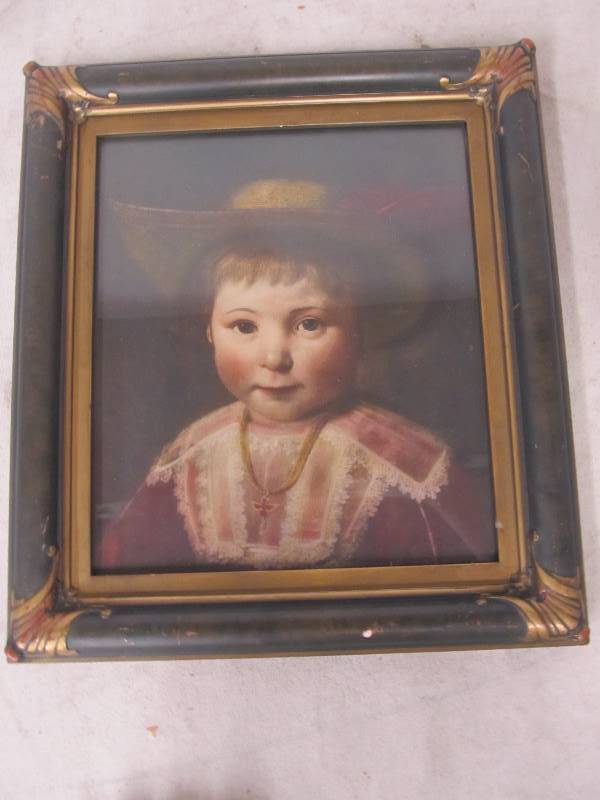 lot 70 image: Antique Framed Print of A Young Boy