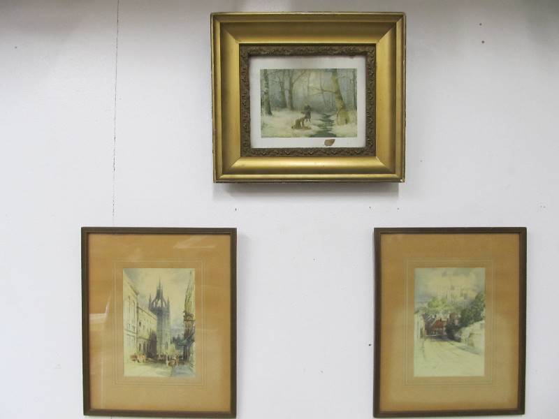 lot 71 image: 3 Antique Framed Prints