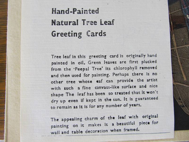 lot 53 image: Lot of Original Hand Painted Peepal Leaf Paintings