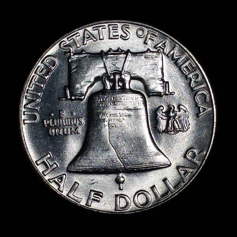 lot 33 image: 1953 Franklin Silver Half Dollar - BUHighest Grade
