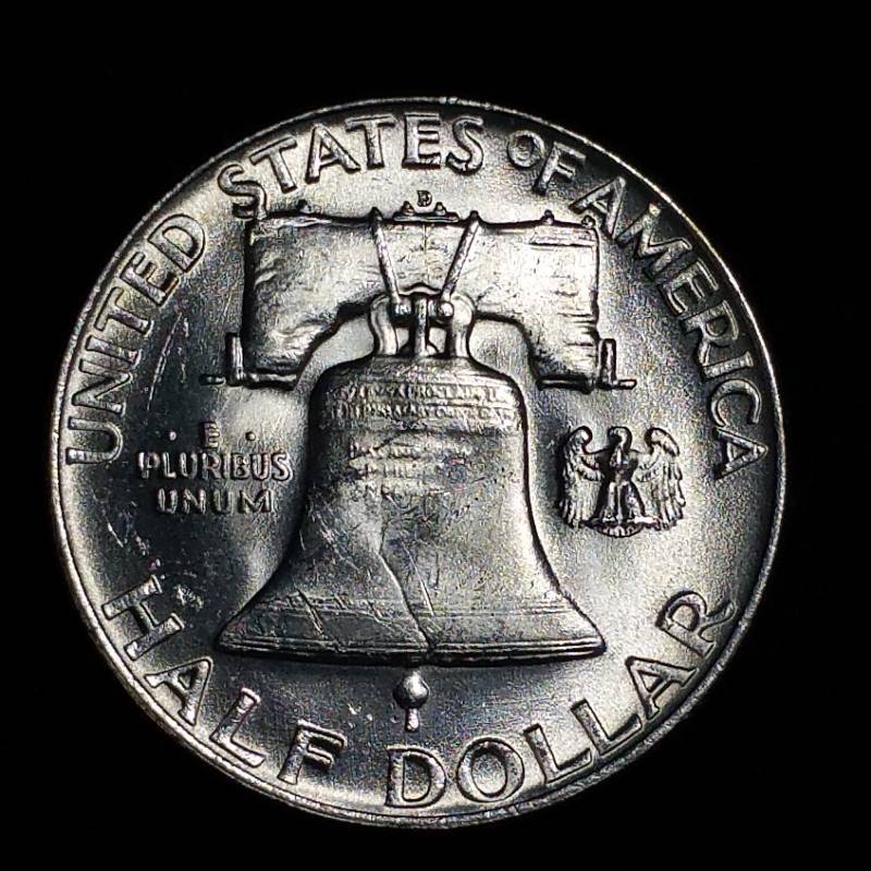 lot 34 image: 1953 D Franklin Silver Half Dollar - BUHighest Grade - Semi Key